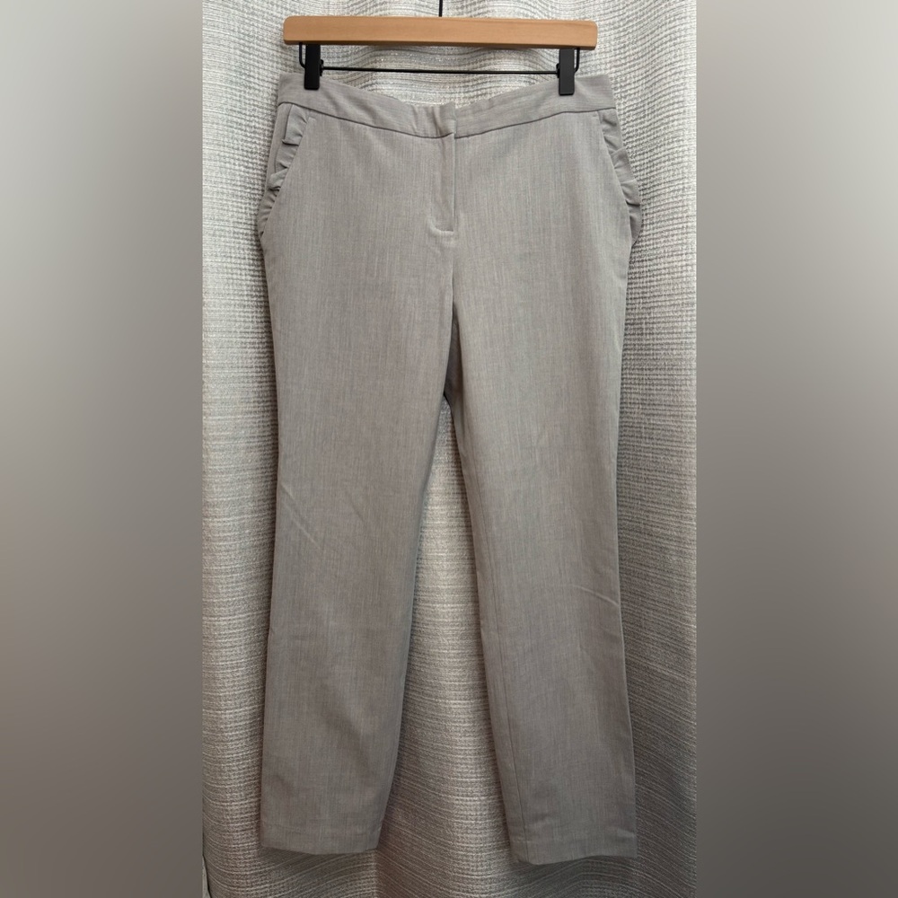 Cynthia Rowley | Light Gray Pants Ruffle Pockets | 6